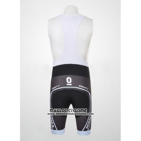 2011 Maillot Ciclismo Trek Leqpard Champion France Noir et Blanc Manches Courtes et Cuissard